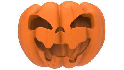 halloween pumpkin isolated on white
