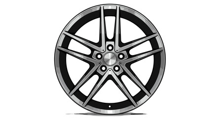 Obraz premium car wheel on white background sporty