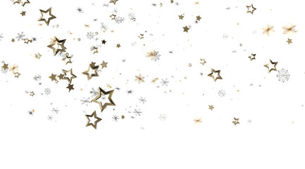 Elegant winter background with gold stars and snowflakes. Perfect for Christmas, New Year, and...