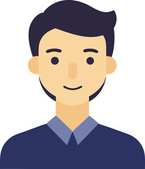 Minimal flat man avatar vector illustration scalable eps icon for general use