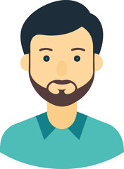 Minimal flat avatar collection people face vector illustration scalable eps icon male