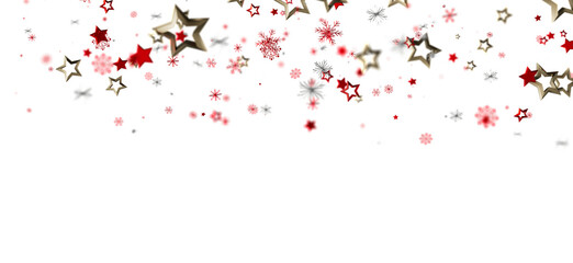 Festive background with red and gold stars falling. Perfect for Christmas, New Year, celebration, and winter themes.