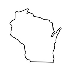 Wisconsin state map outline