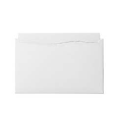 Paper Note with Ripped Upper Edge Vector isolated on white background