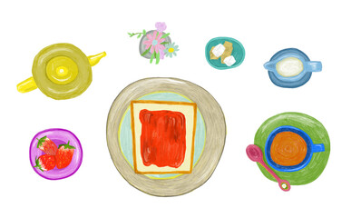 トーストとジャム