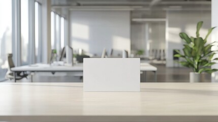 Fototapeta premium Empty Office Desk Sign in Photorealistic Lighting for Professional Stock Photography