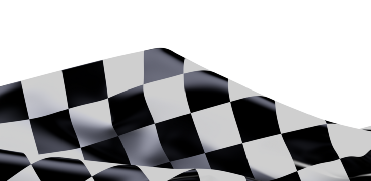Checkered racing flag fluttering. Ideal for speed, victory, competition, finish line, start, champion, and motorsport themes. Perfect visual for