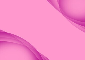 Pink abstract background with gradient waves and soft curves 