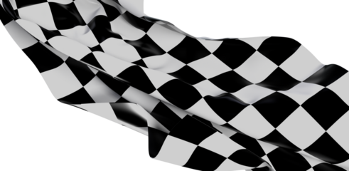 A vibrant, dynamic image of a checkered flag waving. Perfect for concepts of racing, competition, victory, and the finish line. Suitable for spo
