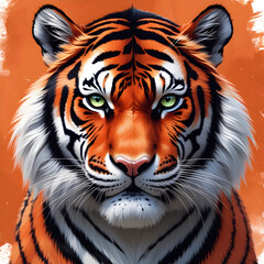 Fototapeta premium Tiger border png clipart transparent background