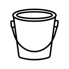  bucket icon white on background