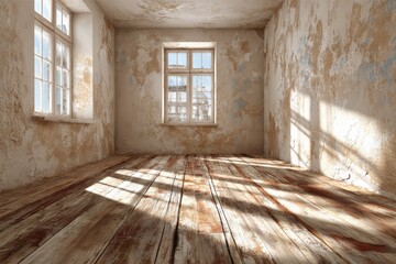  empty rom with wall grunge background 