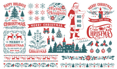 Naklejka premium Holiday season Christmas decor