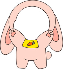 토끼띠 사진 합성 도안 © 지영 이