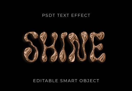 Cooper Metallic Liquid Text Effect Fluid Font