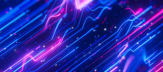 Extreme closeup Bigdata light speed data flow wave. Abstract digital data stream of quantum computing. Cyberspace of qubit trails. Modern tech information transmission.