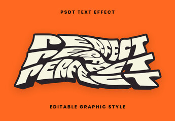 Beige And Black Warped 3d Text Effect Distorted Wavy Font