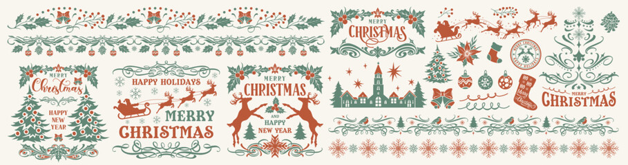 Creative christmas decorations and festive designs © DGIM studio