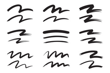 minimal black brushstroke vector illustrations ink texture strokes set organic lines backgrounds patterns