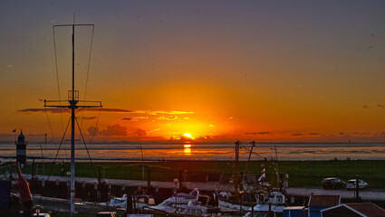 Sunset im Wremen, Lower Saxony, Germany