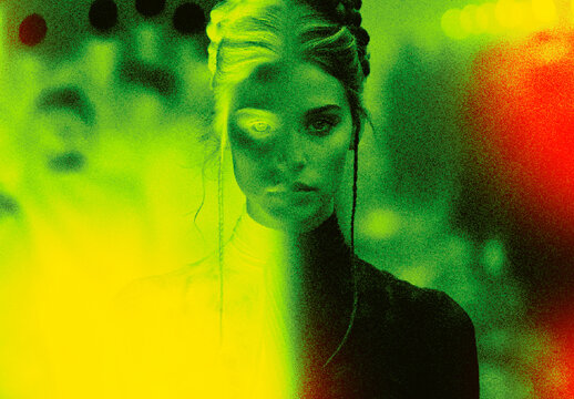 Green And Red Grungy Negative Film Leak Photo Effect