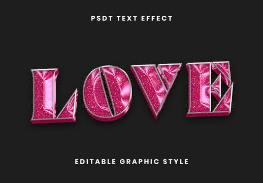 Fuchsia Glitter Pink Text Effect 3D Beveled Sparkle Font