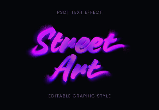 Purple And Pink Graffiti Spray Font Urban Sprayer Text Effect