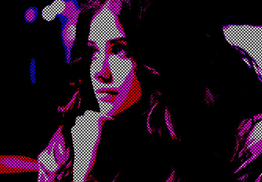 Red And Retro Pop Cartoon Photo Effect