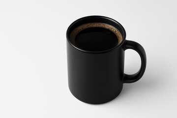 Refreshing coffee mug minimalist style black beverage simple setting close-up view daily ritual