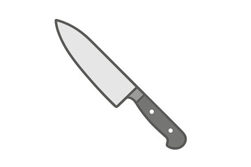 Professional sharp kitchen chef knife tool used for cutting and food preparation