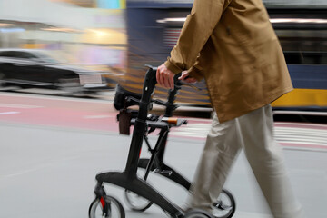 Disabled on a city street