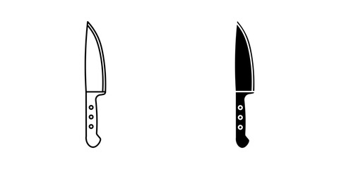  kitchen knife icon white on background