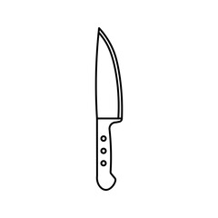  kitchen knife icon white on background