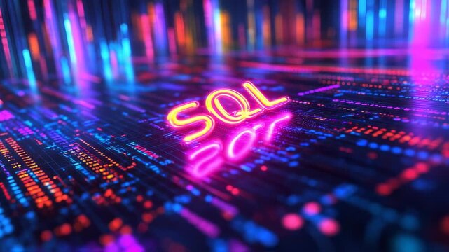 Vibrant Digital Database Exploration, Futuristic SQL Server Technology and Connectivity