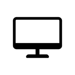 Illustration of a desktop computer screen on transparent background silhouette