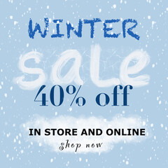 Don't miss out on our winter sale event with 40% off, shop now in store and online for amazing deals, this is the perfect time to shop!