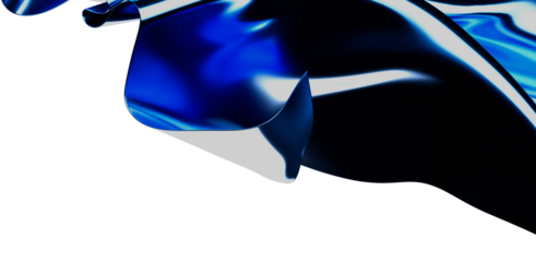 Vibrant abstract design featuring flowing blue and black shapes against a white backdrop. Perfect for modern designs, backgrounds, and artistic