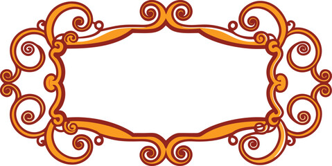 unique victorian scroll border frame decorative.