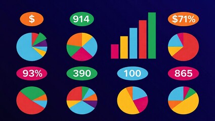 Data Visualization and Business Analytics Charts.