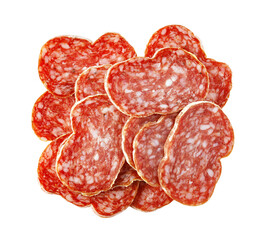 Salami slices cured meat delicatessen charcuterie food
