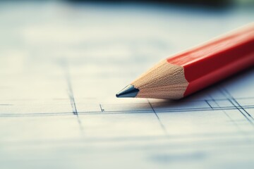 Detailed Pencil Sketch Beside Architectural Blueprint with Pronounced Depth Effects Highlighting Innovative Edgy Ideas