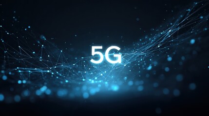 5G or 6G dot line mobile technology. Wireless data network and connection technology concept. high-speed, futuristic background. vector design.