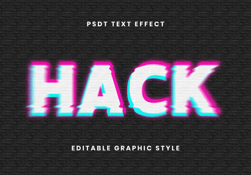 White TV Distortion Text Effect Glitch Noise Font