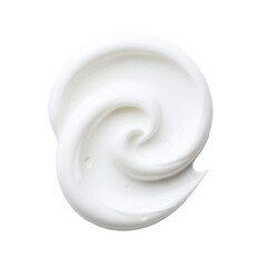 Swirl of white cosmetic cream lotion