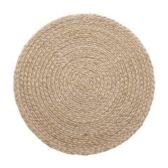 Round woven jute placemat or rug