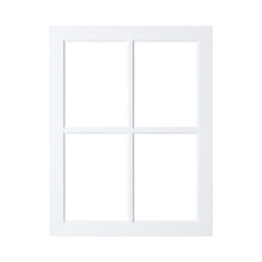 White window frame with four panes