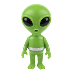 Green alien toy figure with a silver belt