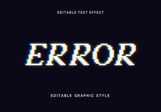 White Pixelated Grain VHS Retro Text Effect Distortion Font