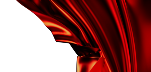 Luxury red silk fabric flowing. Abstract background for design. Elegant, sensual, and rich texture.