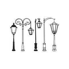 Vector illustration of a Street lamp